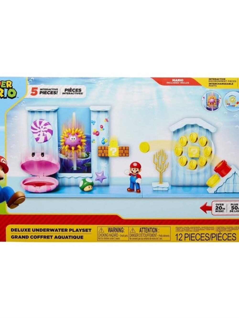 Nintendo Super Mario Deluxe Underwater Playset With 5 Interactive, Discontinued